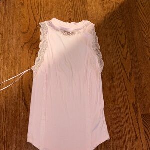 Free people high neck lace tank